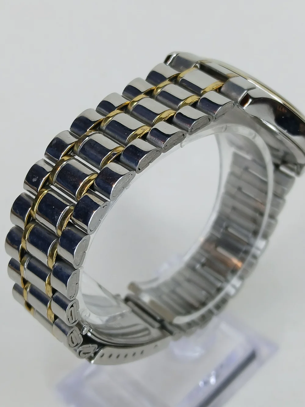 Puritan Watch PUR60473W Two Tone Silver Dial Gold Numbers Japan Movt